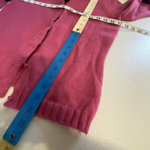 GAP Stretch Women S LongSleeve Cozy ButtonUp WoolBlend Knit Pink Cardigan Career - Picture 2 of 9